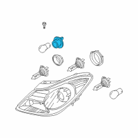 OEM Hyundai Genesis Coupe Front Turn Signal Lamp Holder Assembly Diagram - 92161-3K000