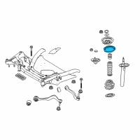 OEM 2005 BMW 325xi Front Upper Spring Pad Diagram - 31-33-1-091-867