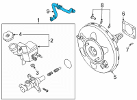 OEM 2022 Hyundai Sonata Hose Assembly-Brake Booster Vacuum Diagram - 59130-L1200