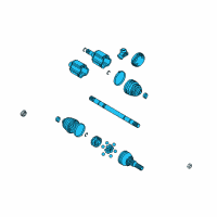 OEM Buick Rendezvous Front Wheel Drive Shaft Kit Diagram - 89047673
