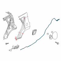 OEM 2018 Kia Soul Catch & Cable Assembly-F Diagram - 81590B2000