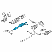 OEM Kia Center Muffler Complete Diagram - 28600C2600