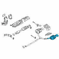 OEM 2018 Hyundai Sonata Rear Muffler Assembly, Left Diagram - 28710-C2610