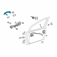 OEM Toyota Prius Plug-In Handle, Outside Diagram - 69210-74030-D0