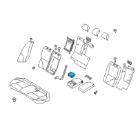 OEM 2022 Infiniti Q50 Cup Holder Assembly Diagram - 88741-4GA0C