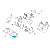 OEM 2015 Infiniti Q50 Pad & Frame Assy-Cushion, Rear Seat Diagram - 88305-4GA1A