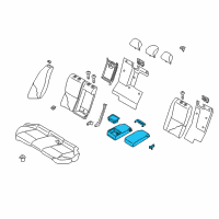 OEM 2021 Infiniti Q50 Rear Seat Armrest Assembly Diagram - 88700-4GB1A