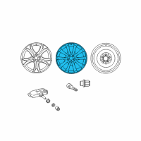OEM 2014 Toyota Venza Wheel, Alloy Diagram - 42611-0T040