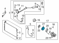 OEM Hyundai Tucson PULLEY Assembly-A/CON Compressor Diagram - 97643-L1500