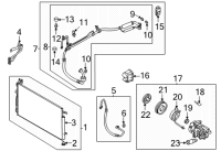 OEM 2022 Hyundai Santa Cruz TUBE ASSY-SUCTION & LIQUID Diagram - 97775-K5000