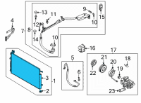 OEM Hyundai Santa Fe Condenser Assembly-Cooler Diagram - 97606-P2000