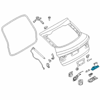 OEM 2015 BMW 435i Gran Coupe Boot Lid/Tailgate Push-Button Diagram - 51-24-7-463-163