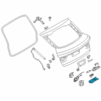 OEM 2017 BMW 440i xDrive Tailgate Trunk Lid Lock Actuator Latch Diagram - 51-24-7-269-544