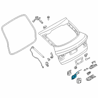 OEM 2018 BMW X4 Trunk Lid Power Lock Diagram - 51-24-7-361-231