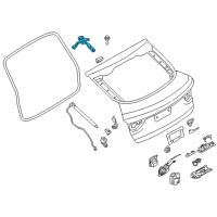 OEM BMW Right Trunk Lid Hinge Diagram - 41-62-7-339-426