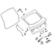OEM 2017 BMW X4 Bowden Cable, Trunk Lid Diagram - 51-24-7-373-708