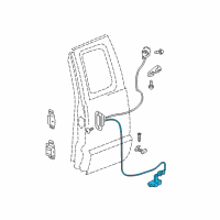 OEM Dodge Dakota Lower Cargo Door Latch Diagram - 55359746AE