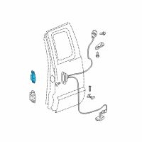 OEM 2007 Dodge Dakota Door Hinge Rear, Rear Right Upper Diagram - 55359760AC