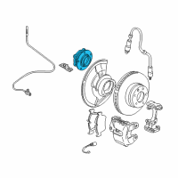 OEM 2000 BMW Z8 Wheel Hub With Bearing, Front Diagram - 31-20-1-095-616