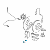 OEM 2002 BMW Z8 Front Disc Brake Pad Wear Sensor Diagram - 34-35-1-166-057