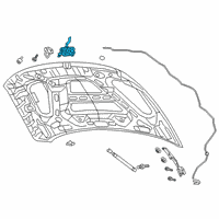 OEM Ram 3500 Hood Latch Diagram - 68361149AB