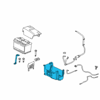 OEM Chevrolet Malibu Limited Battery Tray Diagram - 23350296