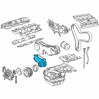 OEM Lexus ES300 Cover, Timing Belt, NO.1 Diagram - 11302-0A020