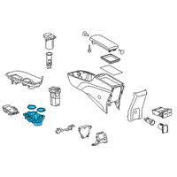 OEM 2019 Toyota Prius Cup Holder Diagram - 58803-47050