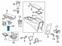 OEM Toyota Prius AWD-e Seat Heat Switch Diagram - 84751-47080