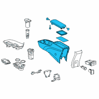 OEM 2022 Toyota Prius Console Base Diagram - 58910-47170-C0