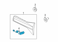 OEM Hyundai Santa Cruz HOLDER & WIRING-REAR COMBI, I/S Diagram - 92492-K5000