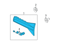 OEM 2022 Hyundai Santa Cruz LAMP ASSY-REAR COMB INSIDE, RH Diagram - 92404-K5000