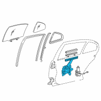 OEM Lexus HS250h Regulator Sub-Assy, Rear Door Window, LH Diagram - 69804-22200