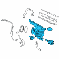 OEM 2020 BMW X2 TURBOCHARGER WITH EXHAUST MA Diagram - 11-65-8-658-211