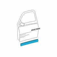 OEM 2002 Dodge Ram 1500 Molding-Front Door Diagram - 55077174AB