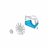 OEM 2001 GMC Sierra 2500 HD Lower Shroud Diagram - 25835451