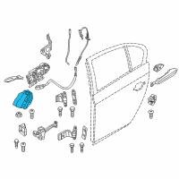 OEM BMW 535i GT Rear Left Complete Lock Diagram - 51-22-7-149-447