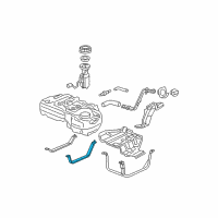 OEM 2006 Honda CR-V Band, Driver Side Fuel Tank Mounting Diagram - 17522-S9A-A00