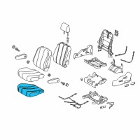 OEM 2019 Toyota Sienna Seat Cushion Pad Diagram - 71612-08020