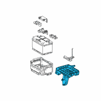 OEM 2018 Toyota C-HR Battery Tray Diagram - 74404-10220