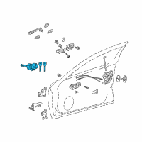 OEM 2020 Lexus GS350 Door Lock Cylinder & Key Set, Left Diagram - 69052-30330