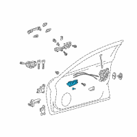 OEM 2014 Lexus GS450h Front Door Inside Handle Sub-Assembly, Left Diagram - 69280-30040-C0