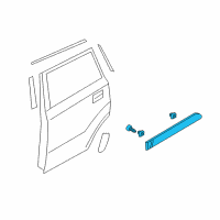 OEM Kia Soul MOULDING Assembly-Waist Line Diagram - 877212K000