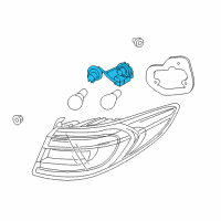 OEM 2016 Hyundai Sonata Rear Combination Holder & Wiring, Exterior Diagram - 92480-C2000