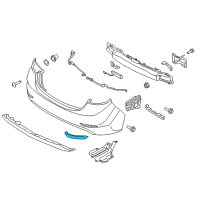 OEM Hyundai Elantra Reflector/Reflex Assembly-Rear Lh Diagram - 92405-3X200