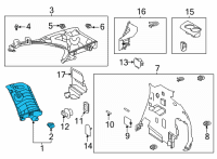OEM 2022 Toyota Highlander Pillar Trim Diagram - 62550-0E031-B0