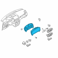 OEM 2011 Mercury Milan Cluster Assembly Diagram - BN7Z-10849-CA