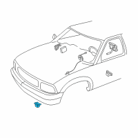 OEM 1996 Oldsmobile Bravada Sensor, Airbag Diagram - 16182195