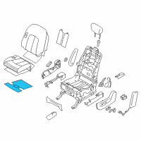 OEM Nissan Quest Heater Unit-Front Seat Cushion Diagram - 87335-1JE6B