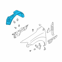 OEM 2014 Nissan Murano Protector-Front Fender, RH Diagram - 63840-1GR0A